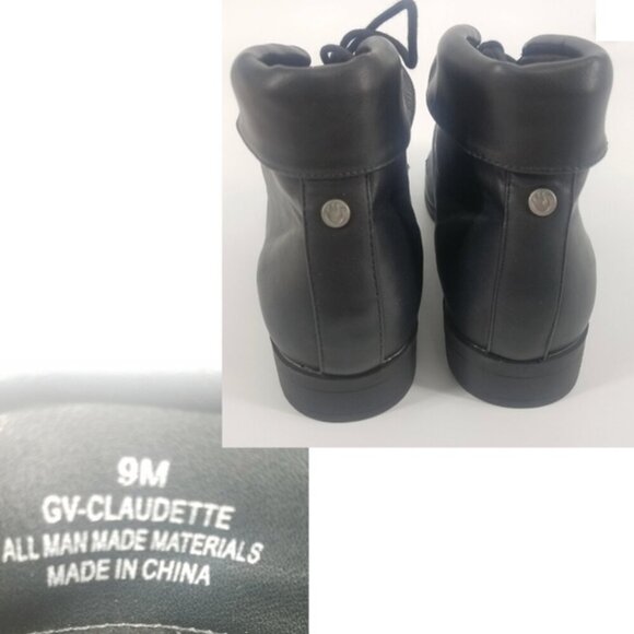 NWOB Gloria Vanderbilt Women's Claudette Ankle Boot Dark Academia Black Gothic 9 - Picture 4 of 6